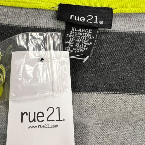 Rue21 Striped Cardigan Button Up V-Neck Multicolor Size XL Lightweight New - Picture 8 of 8